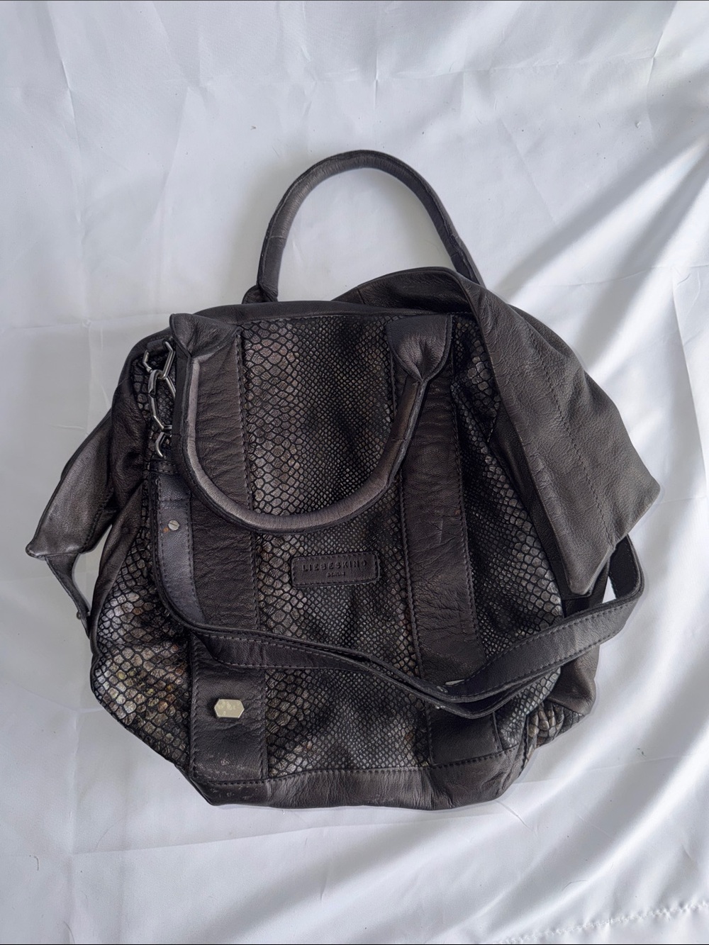 Liebeskind Black Textured Leather Tote